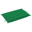 Pemberly Row Solid Acacia Wood Foldable Sun Lounger with Cushion in Green