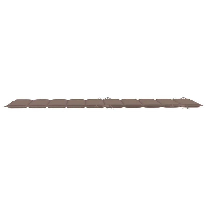 Pemberly Row Solid Acacia Wood Foldable Ergonomic Sun Lounger in Taupe