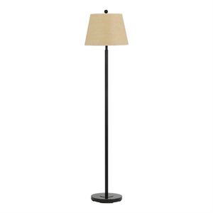 Pemberly Row Round 60&quot 3-Way Floor Lamp with Spider Shade in Dark Bronze