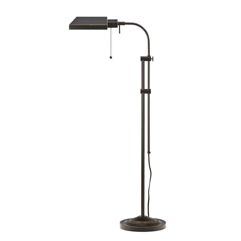 Pemberly Row 100W Floor Lamp with Adjustable Pole in Dark Bronze