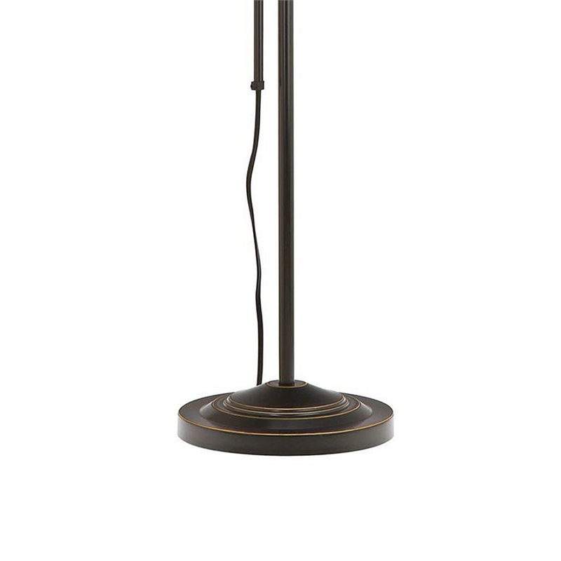 Pemberly Row 100W Floor Lamp with Adjustable Pole in Dark Bronze