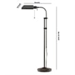 Pemberly Row 100W Floor Lamp with Adjustable Pole in Dark Bronze