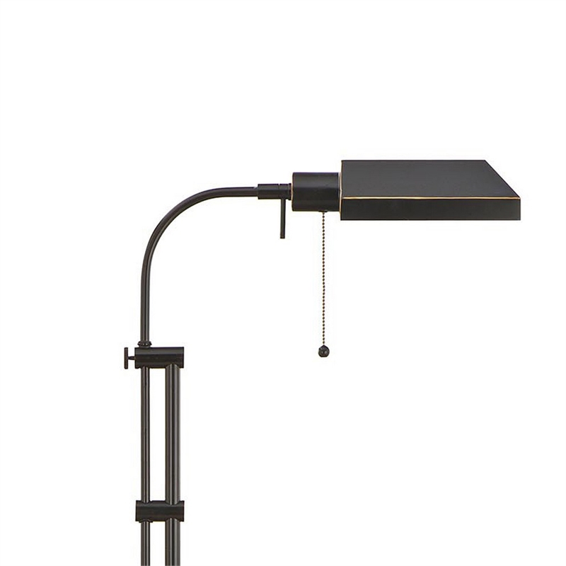 Pemberly Row 100W Floor Lamp with Adjustable Pole in Dark Bronze
