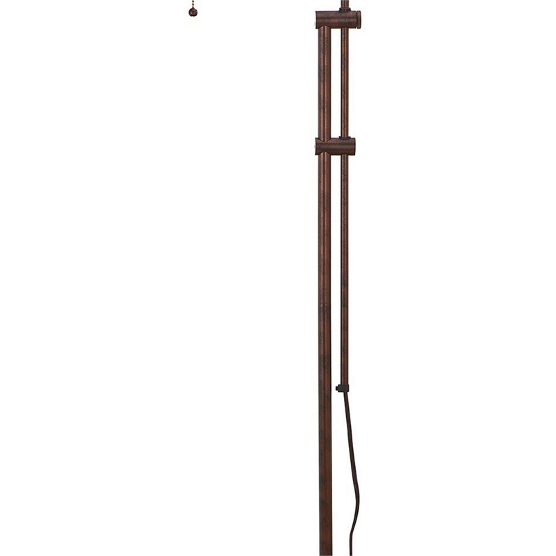 Pemberly Row Rectangular 100W Floor Lamp with Adjustable Pole in Bronze