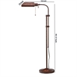 Pemberly Row Rectangular 100W Floor Lamp with Adjustable Pole in Bronze