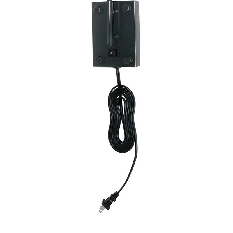 Pemberly Row Round 6W LED Wall Reading Lamp with Plug-In Switch in Black