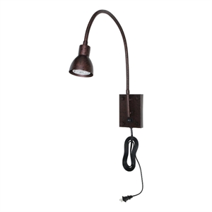 Pemberly Row Round 6W LED Wall Reading Lamp with Plug-In Switch in Bronze