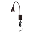 Pemberly Row Round 6W LED Wall Reading Lamp with Plug-In Switch in Bronze