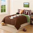 Pemberly Row 5-Piece Twin Comforter with Football Print in Brown & Green