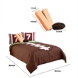 Pemberly Row 6-Piece Full Comforter with Football Print in Brown & Green