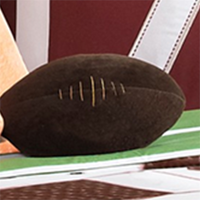 Pemberly Row 6-Piece Full Comforter with Football Print in Brown & Green