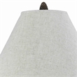 Pemberly Row Pine Twig 150W Table Lamp with Conical Shade in Bronze/White
