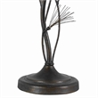 Pemberly Row Pine Twig 150W Table Lamp with Conical Shade in Bronze/White