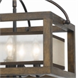 Pemberly Row 4-Bulb 240W Pendant with Frame and Organza Shade in Brown