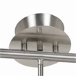 Pemberly Row 5-Light Track Fixture with Glass Shades in White & Silver