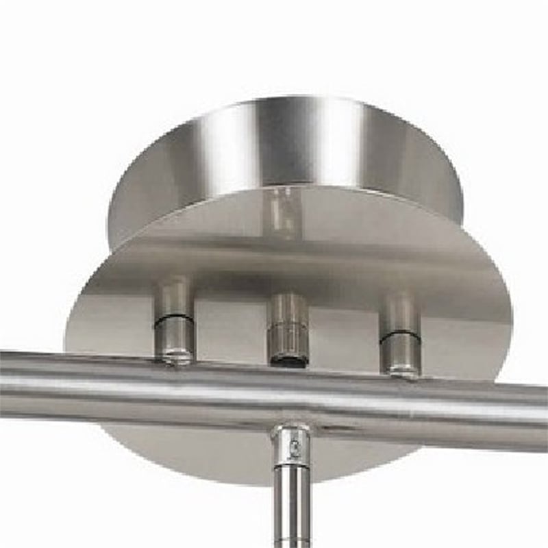 Pemberly Row 5-Light Track Fixture with Glass Shades in White & Silver