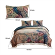 Pemberly Row 3-Piece King Quilt with Floral Crochet Trim in Multicolor