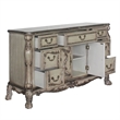 Pemberly Row 7-Drawer Nightstand with Carved Details in Antique Gray