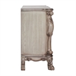 Pemberly Row 7-Drawer Nightstand with Carved Details in Antique Gray