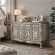 Pemberly Row 7-Drawer Nightstand with Carved Details in Antique Gray