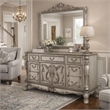 Pemberly Row 7-Drawer Nightstand with Carved Details in Antique Gray