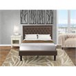 Pemberly Row 2-Piece Wood Bedroom Set with Cream Brown Finish