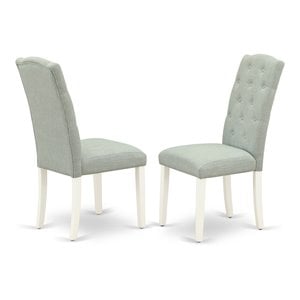 Pemberly Row 41-Inch Dining Chairs in Linen White/Baby Blue (Set of 2)
