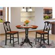 Pemberly Row 3-Piece Wood Dining Set in Black and Cherry Finish