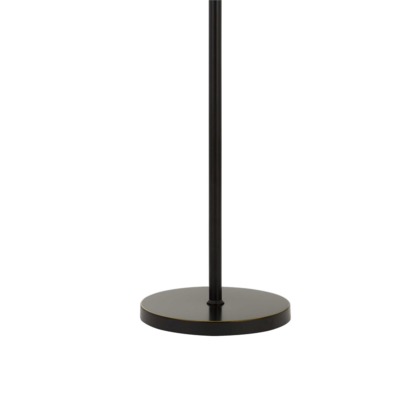 Pemberly Row 10W LED Floor Lamp with Swing Arm and Dimmer in Black