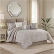 Pemberly Row 10-Piece King Comforter Set with Medallion Prints in White
