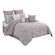 Pemberly Row 10-Piece King Comforter Set with Medallion Prints in White