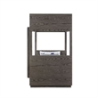 Pemberly Row Twin Over Twin Bunk Bed with 3 Drawers and Guardrails in Gray