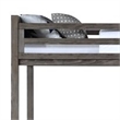 Pemberly Row Twin Over Twin Bunk Bed with 3 Drawers and Guardrails in Gray