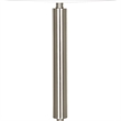 Pemberly Row 100W Table Lamp with Drum Shade and Outlet in White & Silver
