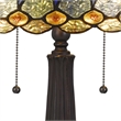 Pemberly Row Table Lamp with Engraved Base and Pull Chains in Multicolor