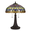 Pemberly Row Table Lamp with Engraved Base and Pull Chains in Multicolor