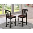Pemberly Row 42-Inch Wood Leather Bar Stools in Black (Set of 2)