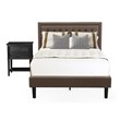 Pemberly Row 2-Piece Wood Bedroom Set with Full Bed Frame and Nightstand
