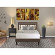 Pemberly Row 2-Piece Wood Bedroom Set with Full Bed Frame and Nightstand