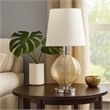 Pemberly Row 150W Table Lamp with Glass Ball Accent in White and Chrome