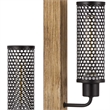 Pemberly Row Dual Light Table Lamp with 2 Mesh Shades in Brown and Black