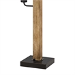 Pemberly Row Dual Light Table Lamp with 2 Mesh Shades in Brown and Black