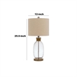 Pemberly Row 150W Table Lamp with Bubble Glass Body and Rope in Beige