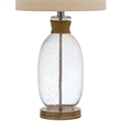 Pemberly Row 150W Table Lamp with Bubble Glass Body and Rope in Beige