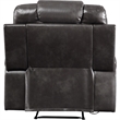 Pemberly Row Power Recliner with Stitching and Nailhead Trim in Black