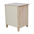 Pemberly Row Parawood 1-Drawer Nightstand with Open Shelf Unfinished