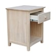 Pemberly Row Parawood 1-Drawer Nightstand with Open Shelf Unfinished