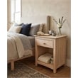 Pemberly Row Parawood 1-Drawer Nightstand with Open Shelf Unfinished
