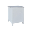 Pemberly Row Wood Nightstand with Drawer and Cabinet in Chalk and White