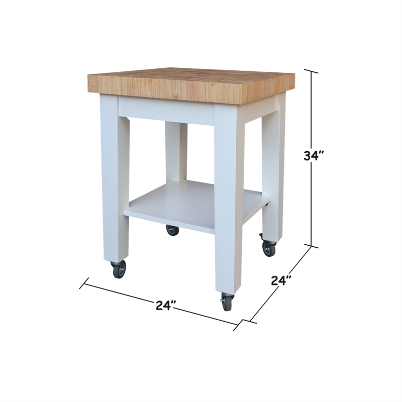 Pemberly Row Parawood Kitchen Island 24